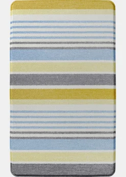 bonprix bonprix Muebles De Baño·Alfombrillas De Baño|Alfombrillas De Baño>Alfombrilla de baño con espuma viscoelástica azul pálido-amarillo con rayas