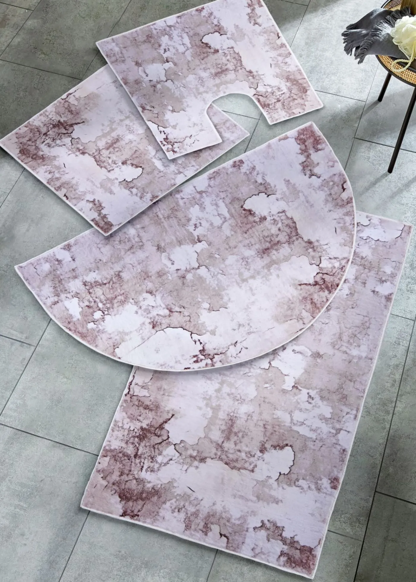 bonprix bonprix Alfombrilla de baño con estampado de mármol