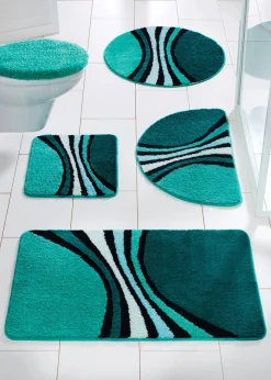 bonprix bonprix Muebles De Baño·Alfombrillas De Baño|Alfombrillas De Baño>Alfombrilla de baño con rayas Azul petróleo