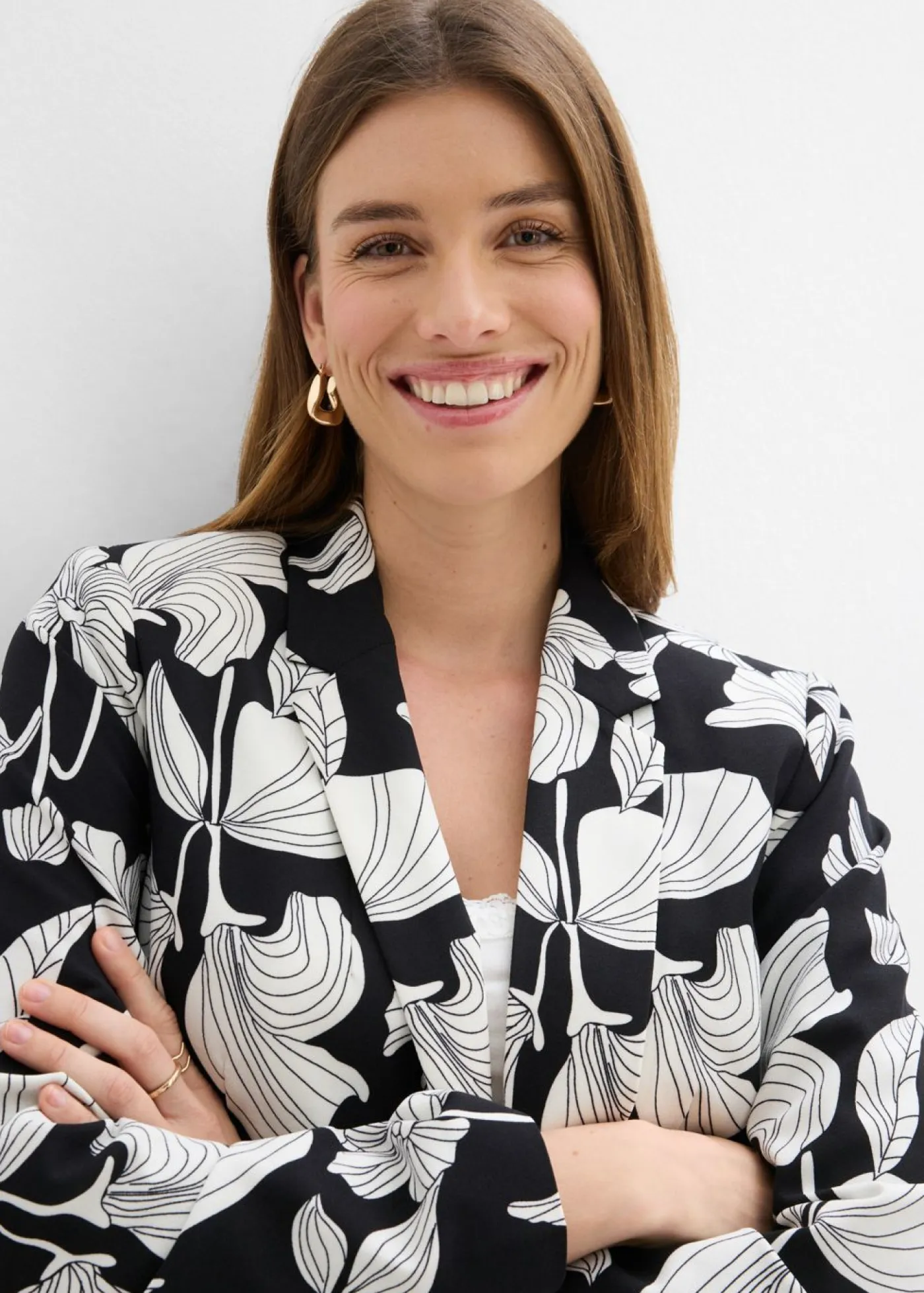 bonprix bonprix Blazers|Novedades>Americana Negro de flores