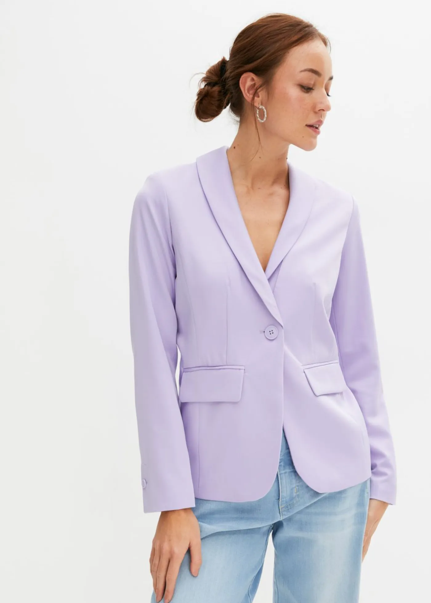 bonprix bonprix Blazers>Americana con botones Violeta claro