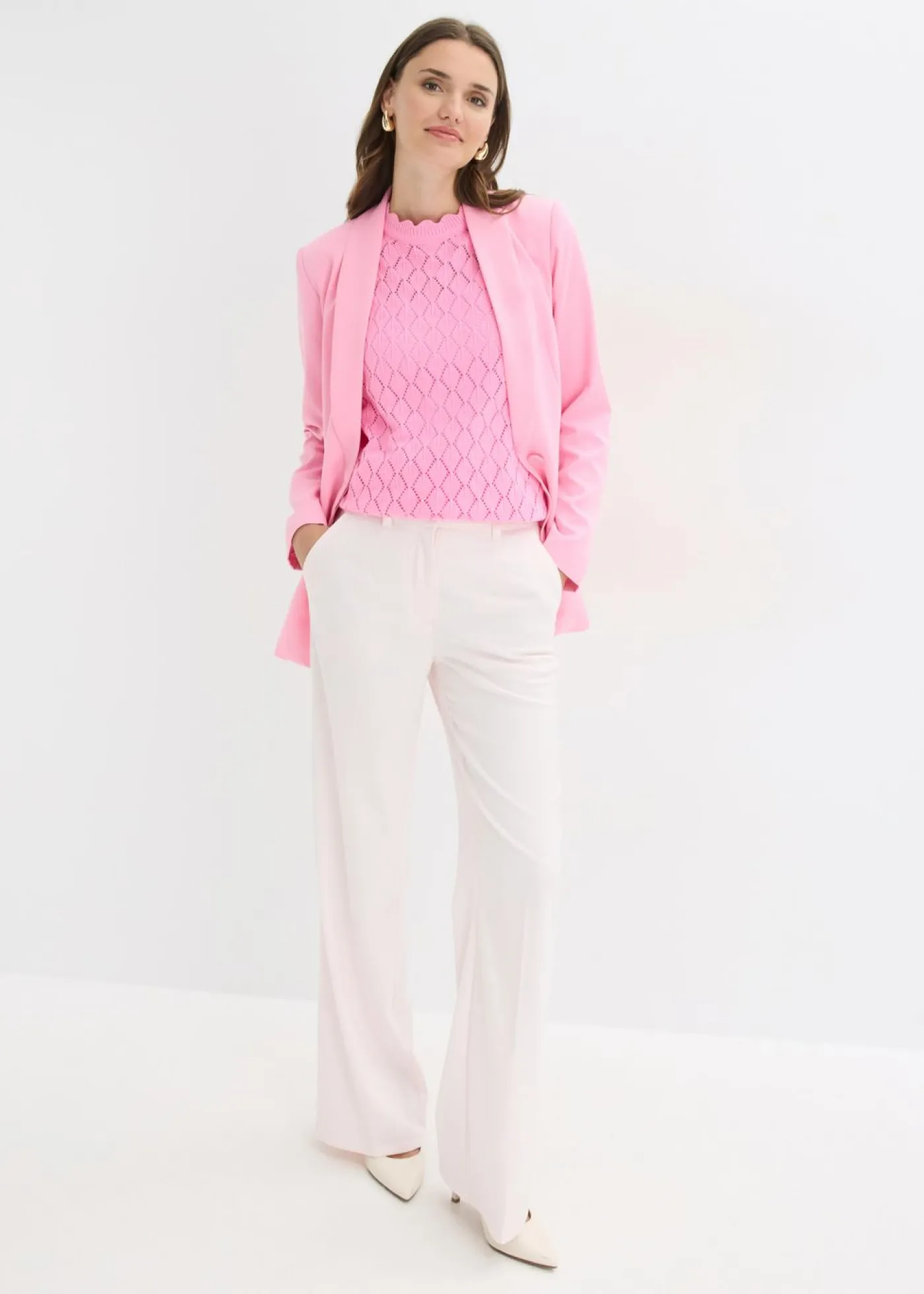 bonprix bonprix Blazers|Novedades>Americana con cinturón Rosa