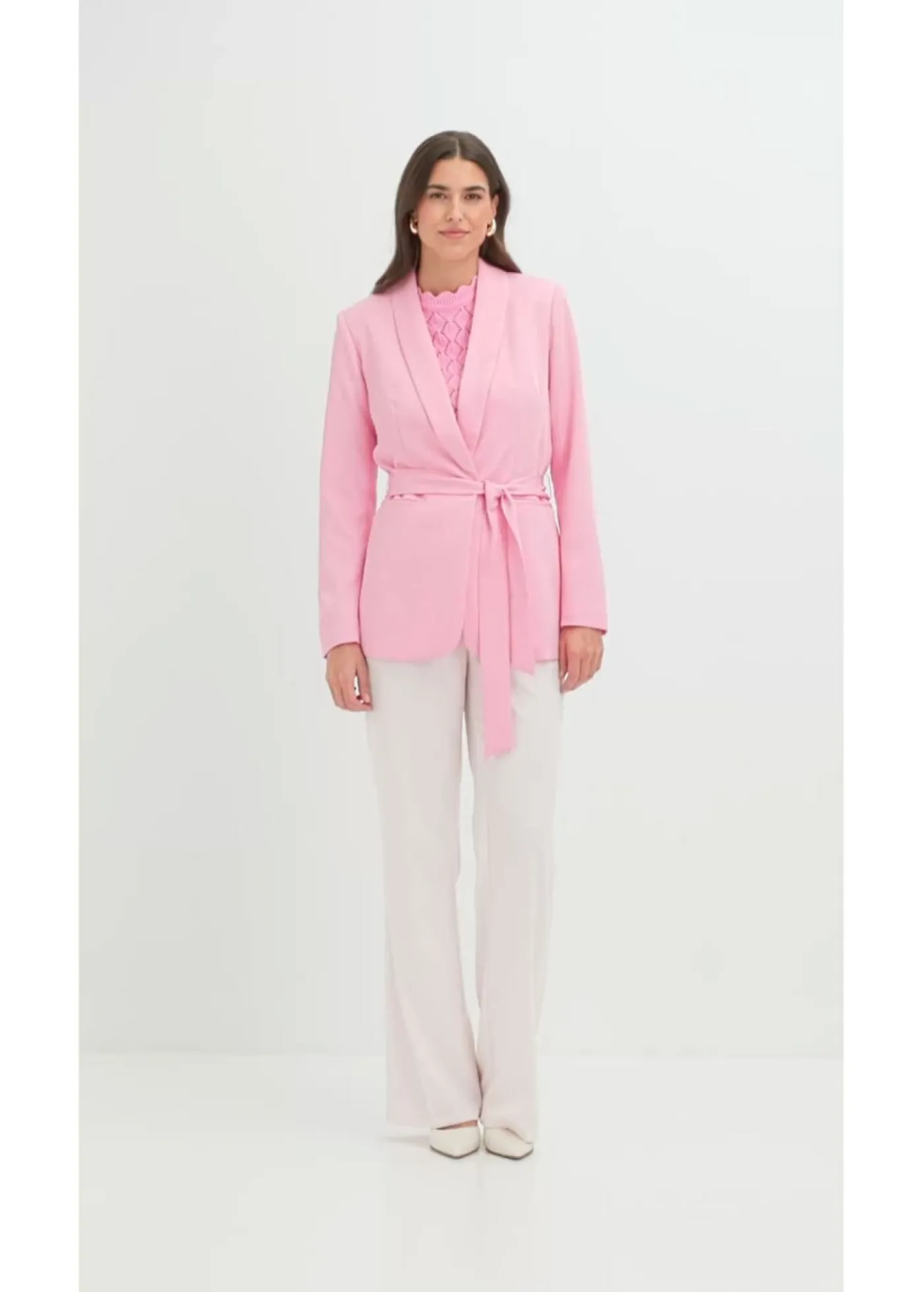 bonprix bonprix Blazers|Novedades>Americana con cinturón Rosa