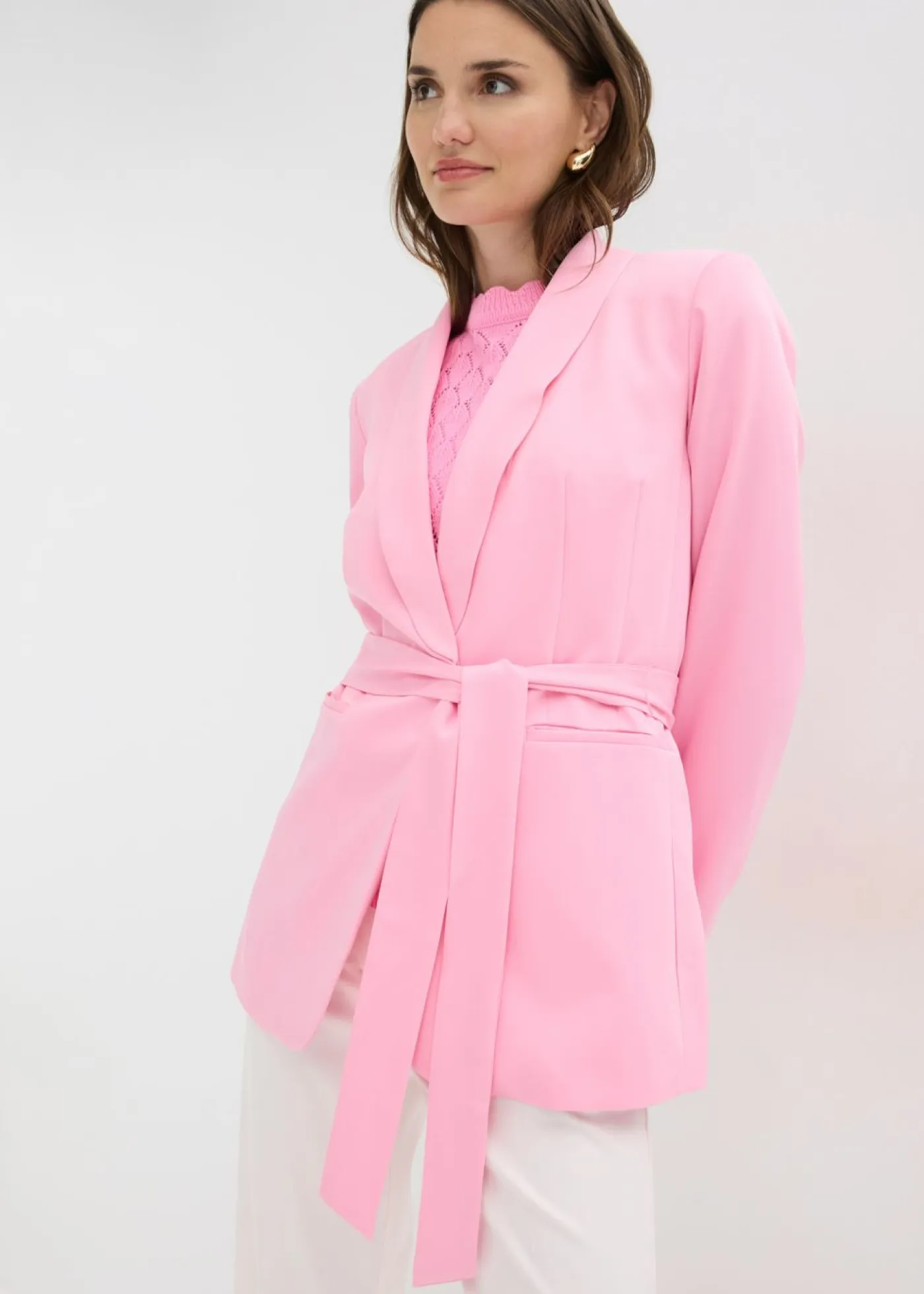 bonprix bonprix Blazers|Novedades>Americana con cinturón Rosa