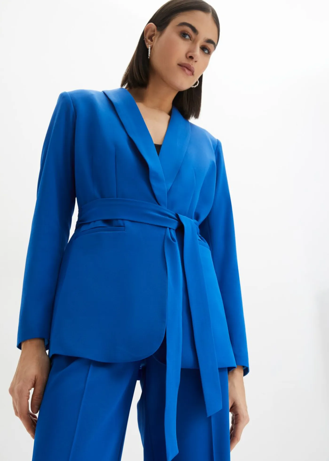 bonprix bonprix Blazers|Novedades>Americana con cinturón Azul ártico