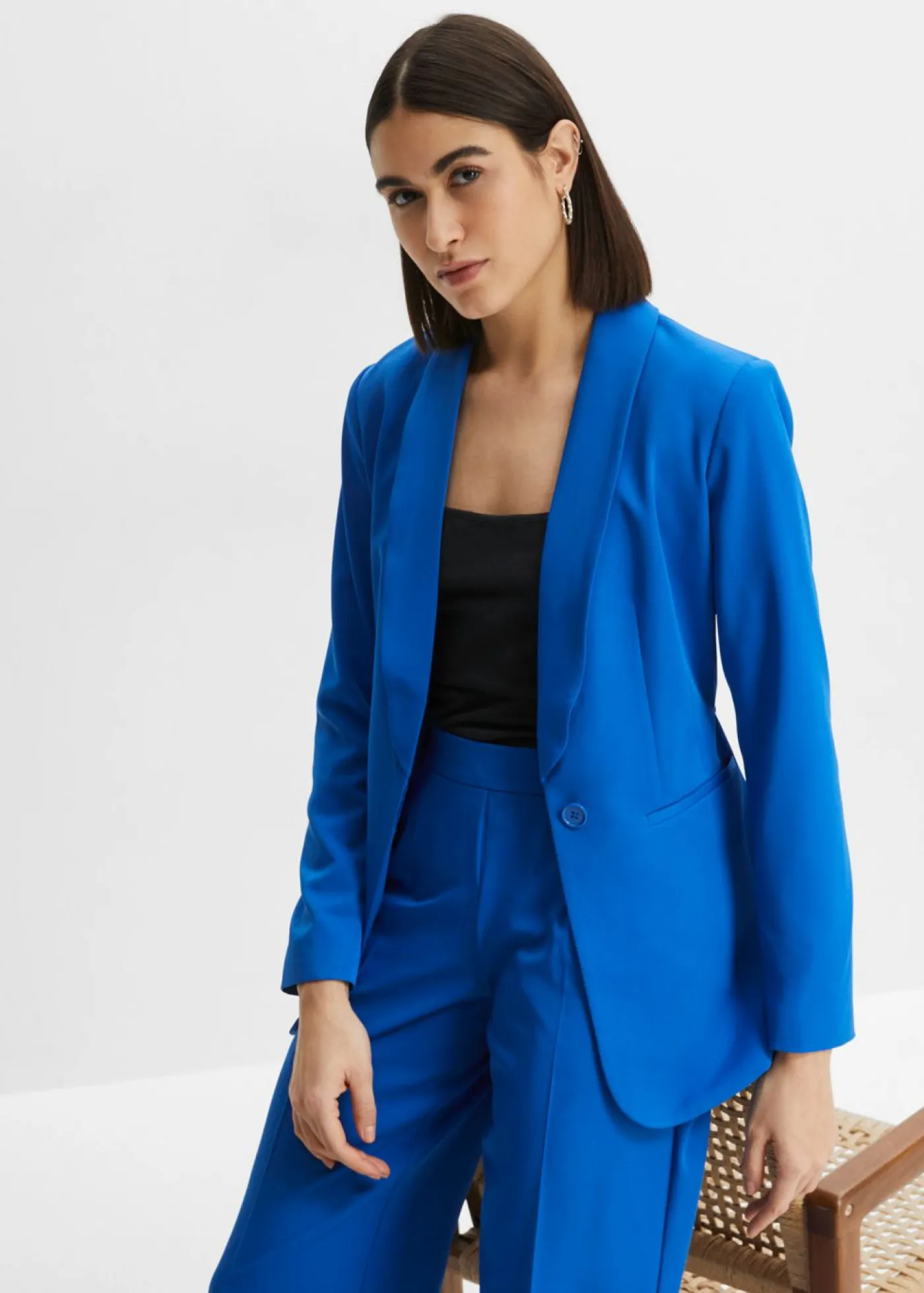 bonprix bonprix Blazers|Novedades>Americana con cinturón Azul ártico
