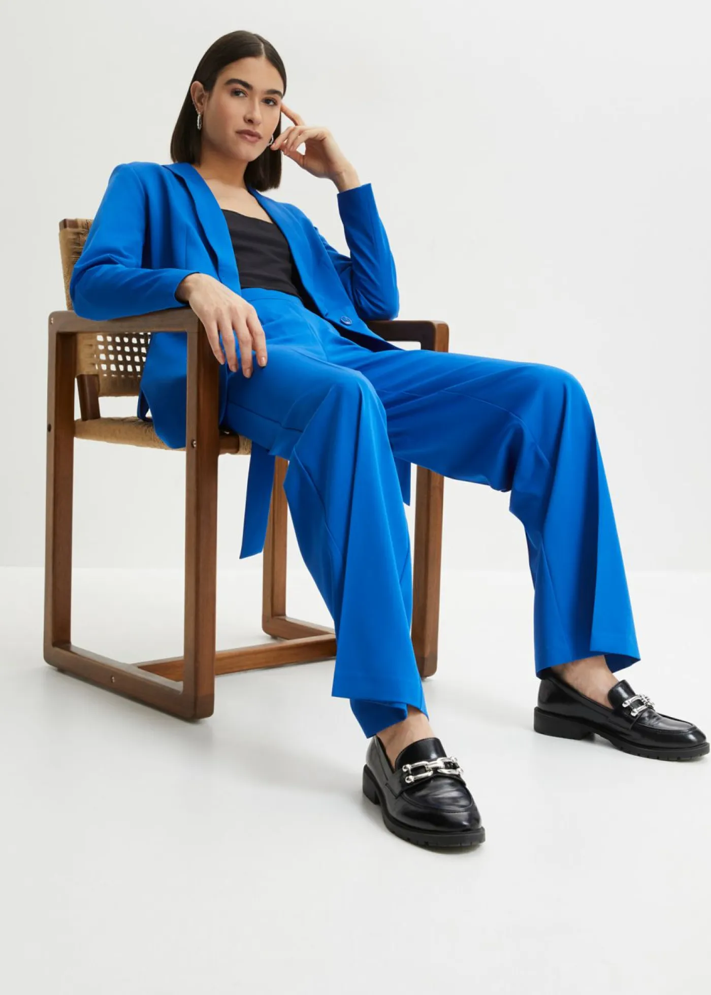 bonprix bonprix Blazers|Novedades>Americana con cinturón Azul ártico