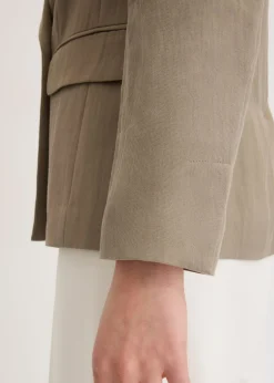 Mujer bonprix bonprix Americana con lyocell y efecto arrugado