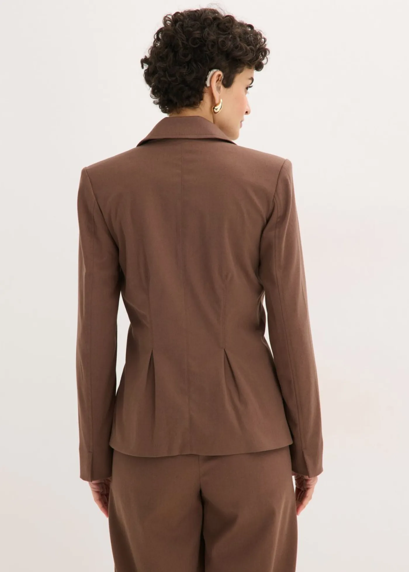 bonprix bonprix Blazers>Americana con pliegues marrón