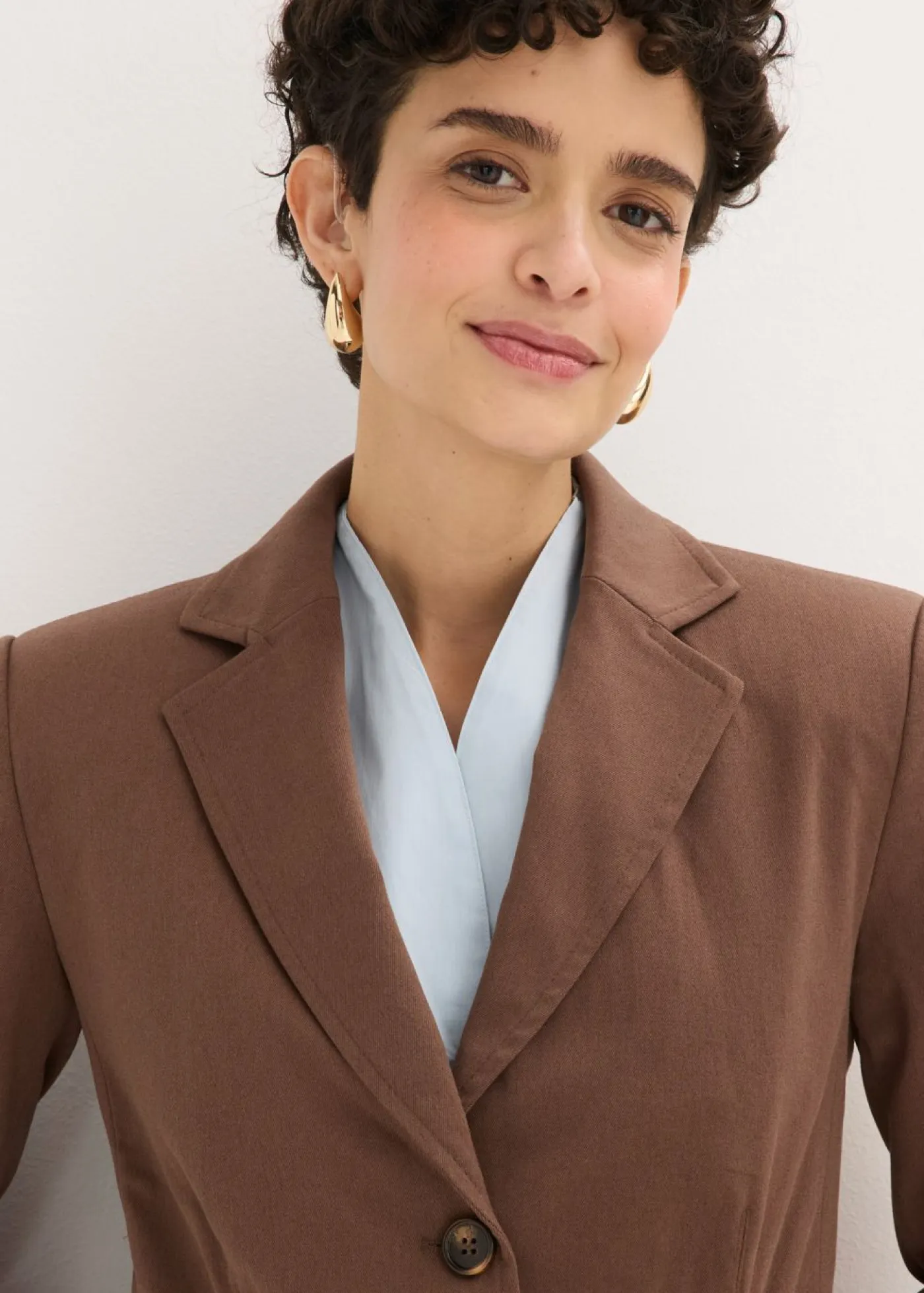 bonprix bonprix Blazers>Americana con pliegues marrón