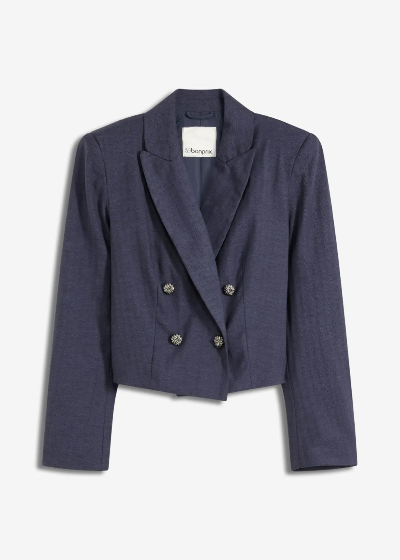 bonprix bonprix Blazers>Americana corta con estructura azul marino moteado