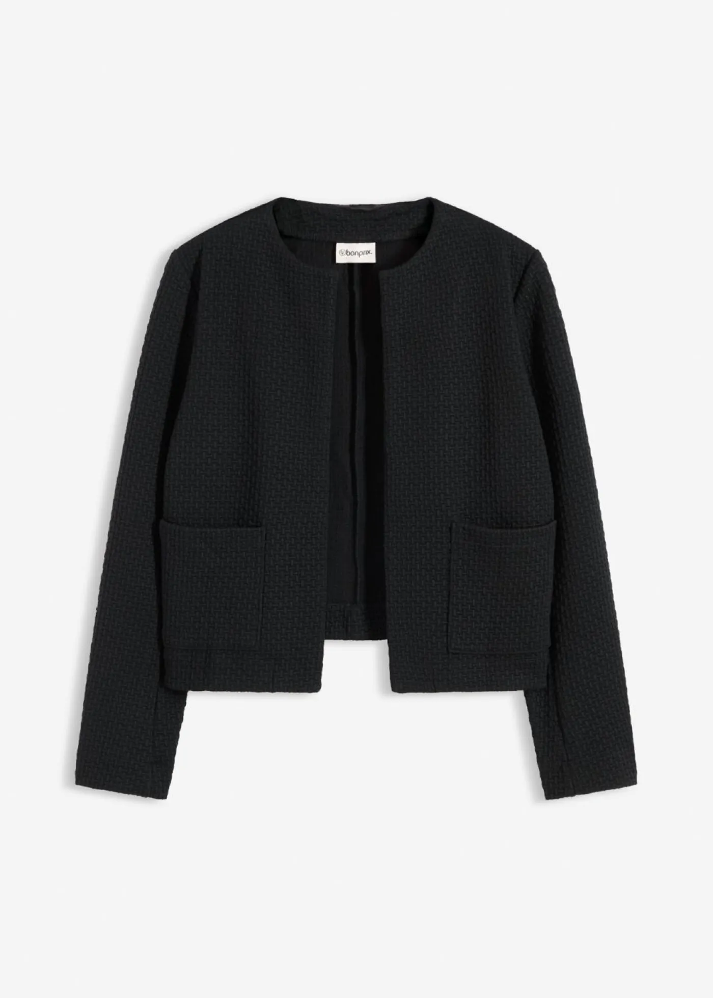 bonprix bonprix Blazers>Americana corta de punto Negro