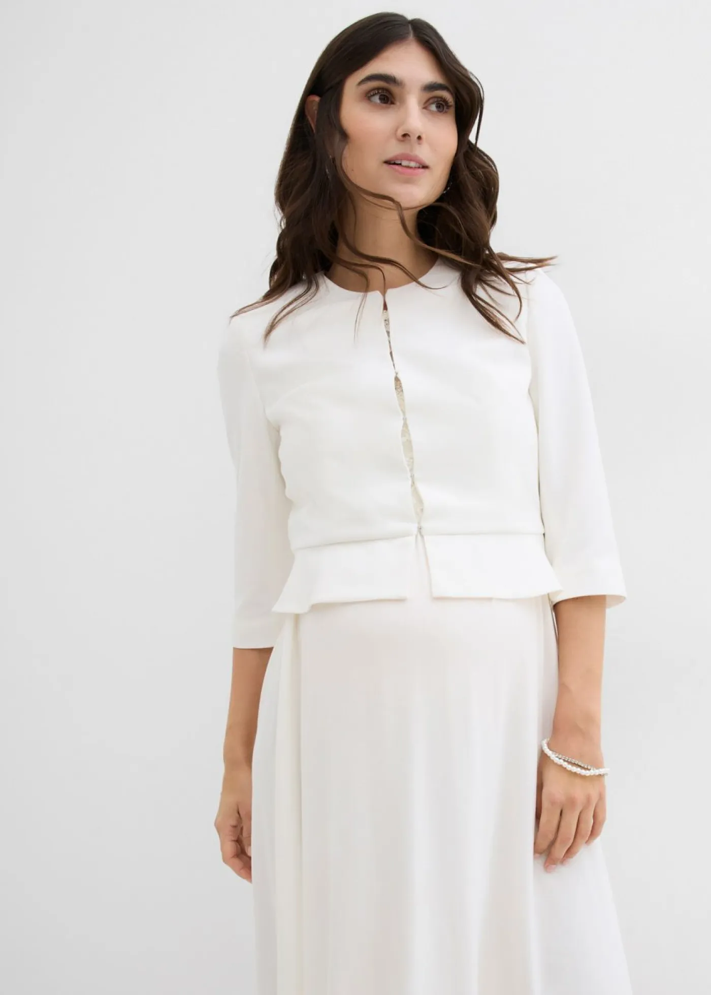 Mujer bonprix bonprix Americana corta premamá de satén