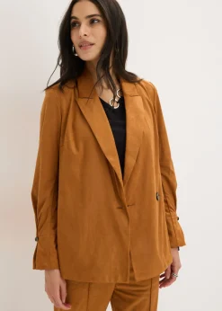 bonprix bonprix Blazers>Americana de ante sintético Coñac-dorado