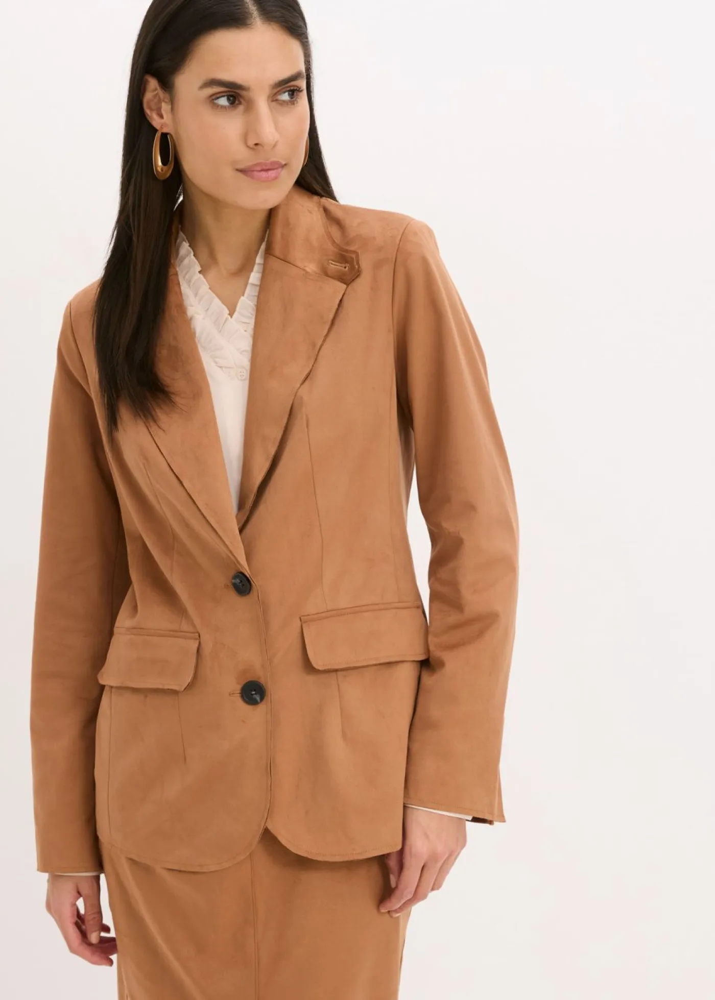 bonprix bonprix Blazers>Americana de ante sintético Marrón moka