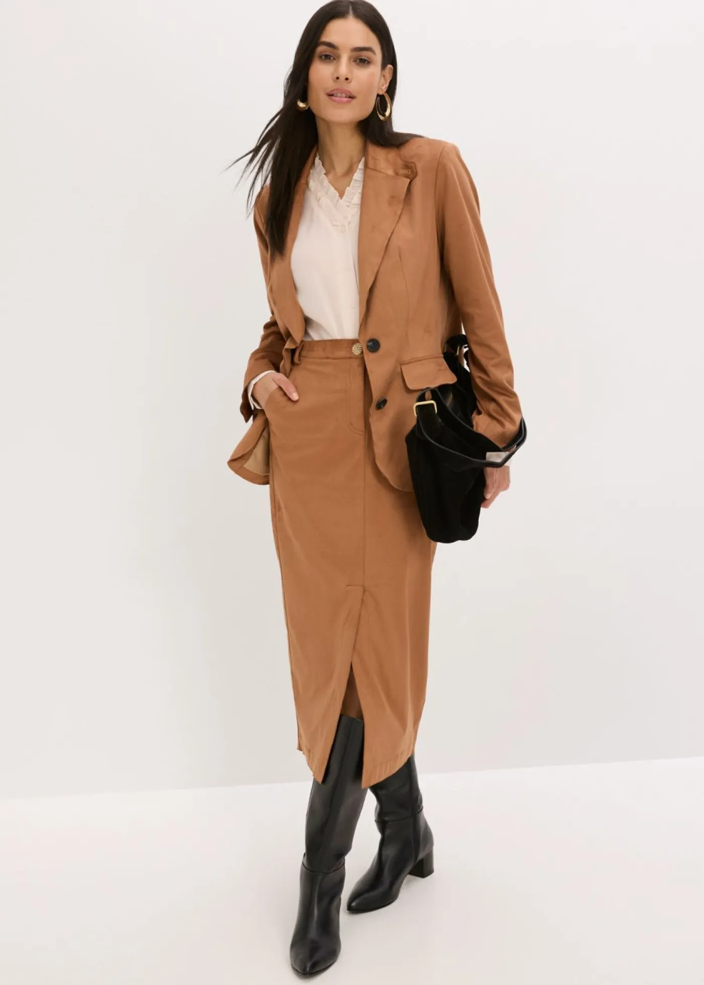 bonprix bonprix Blazers>Americana de ante sintético Marrón moka