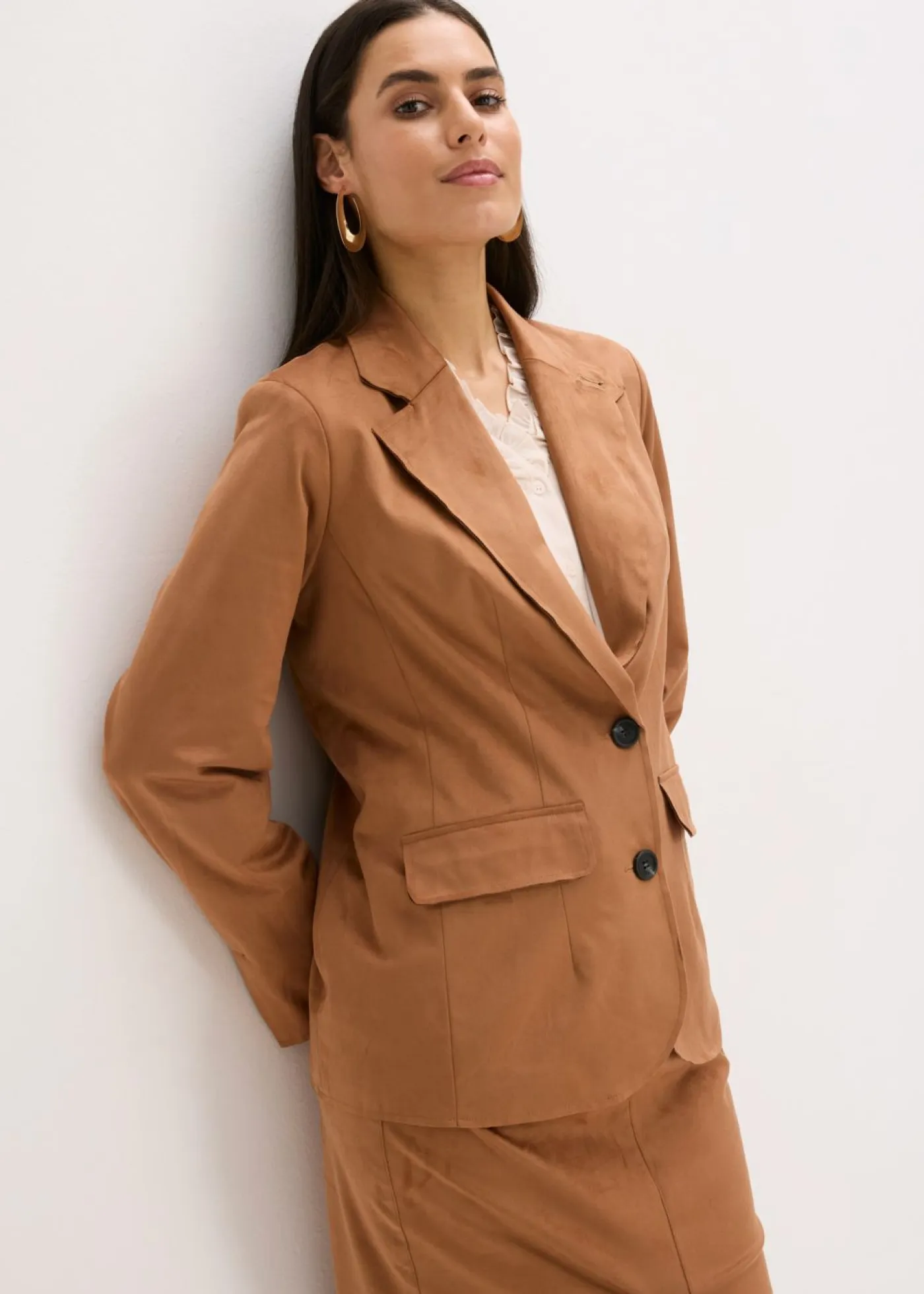 bonprix bonprix Blazers>Americana de ante sintético Marrón moka