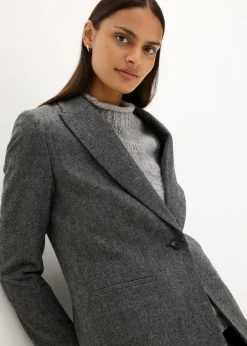 Mujer bonprix bonprix Americana de lana con patrón en espiga