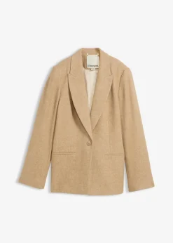 Mujer bonprix bonprix Americana de lana con patrón en espiga