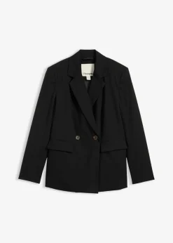 bonprix bonprix Blazers>Americana de mezcla de viscosa Negro