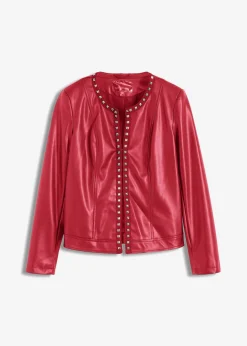 Mujer bonprix bonprix Americana de piel sintética con tachuelas