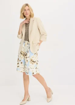 Mujer bonprix bonprix Americana holgada de viscosa con mangas 3/4