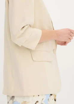 Mujer bonprix bonprix Americana holgada de viscosa con mangas 3/4