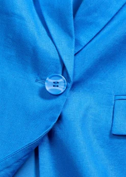 Mujer bonprix bonprix Americana informal de lino con solapa ancha