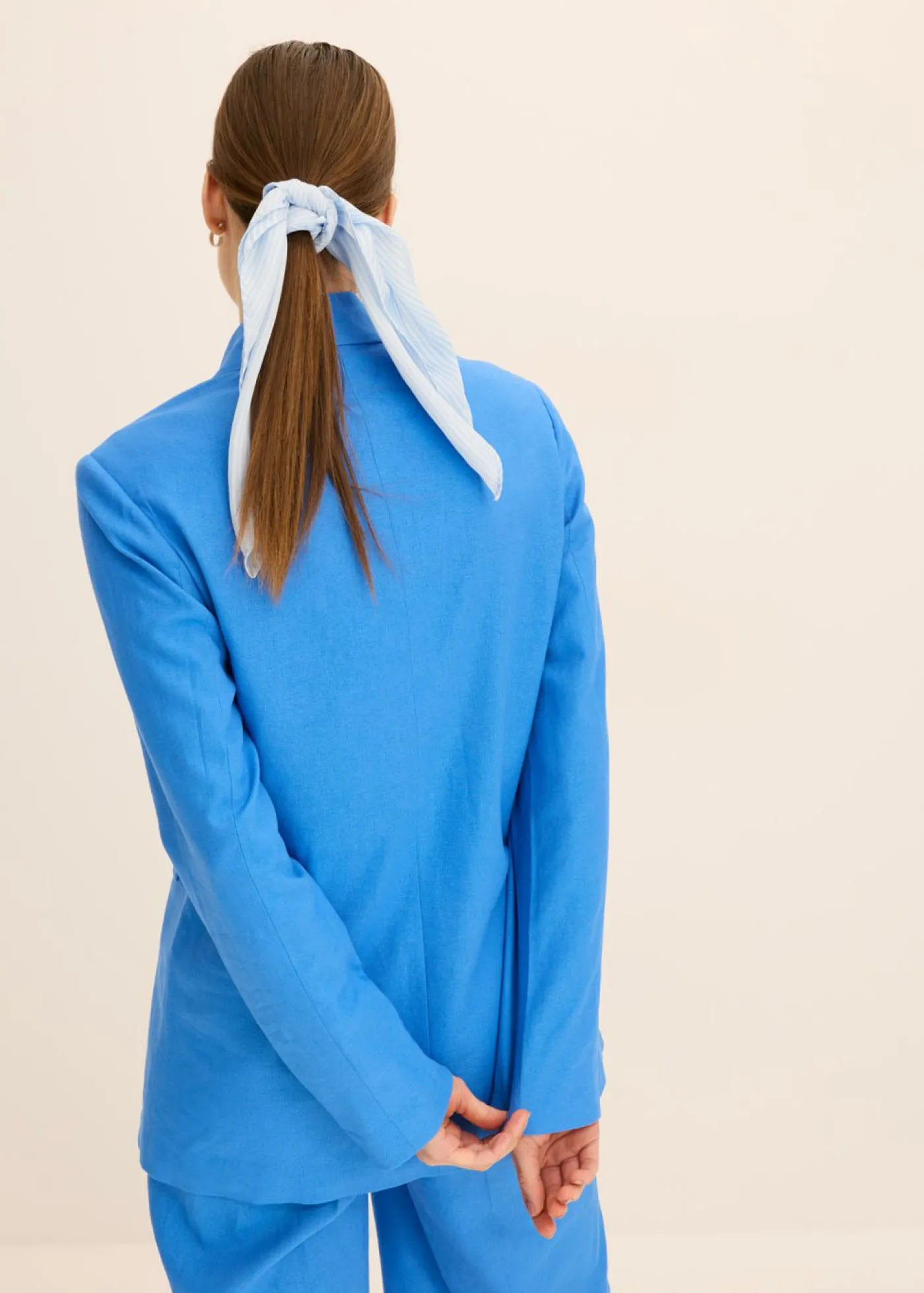 Mujer bonprix bonprix Americana informal de lino con solapa ancha