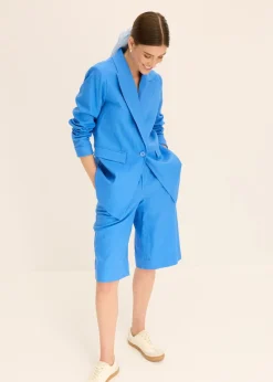 Mujer bonprix bonprix Americana informal de lino con solapa ancha