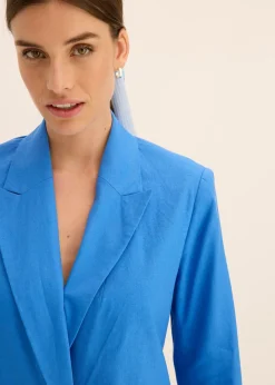 Mujer bonprix bonprix Americana informal de lino con solapa ancha