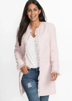 bonprix bonprix Blazers>Americana larga de bouclé rosa pálido