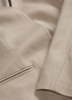 Mujer bonprix bonprix Americana sin cuello de suave mezcla de lana