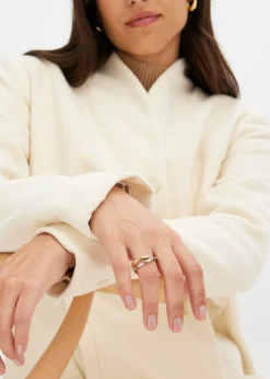 Mujer bonprix bonprix Anillo cruzado de acero inoxidable tricolor