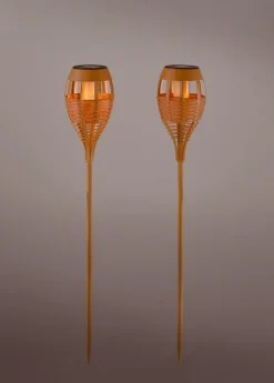 bonprix bonprix Muebles De Exterior·Decoración E Iluminación De Jardín|Decoración De Jardín>Antorcha solar para jardín (2 unidades) Crudo