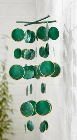 bonprix bonprix Muebles De Exterior·Decoración E Iluminación De Jardín|Figuras Y Accesorios Decorativos>Atrapasueños Boltze con conchas Verde oscuro