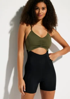 bonprix bonprix Bañadores>Bañador Negro-verde oliva oscuro