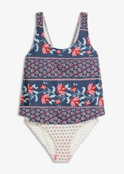 bonprix bonprix Bañadores>Bañador con aspecto de tankini azul-rosa pálido