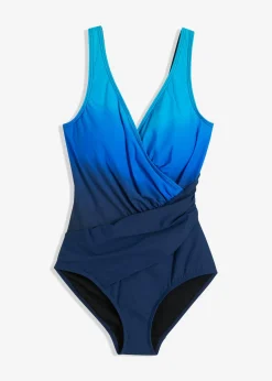 bonprix bonprix Vestidos Moldeadores|Bañadores>Bañador con efecto moldeador medio y efecto cruzado Azul
