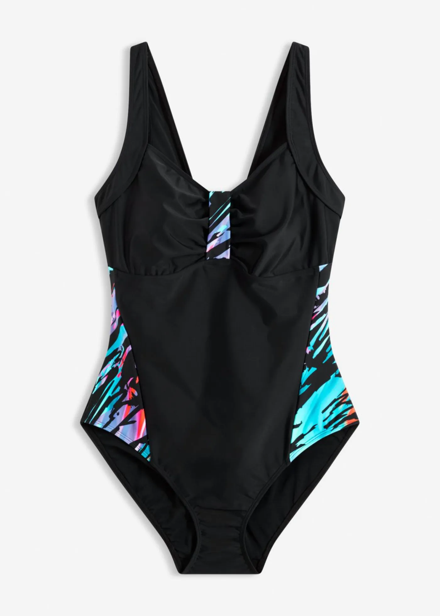 Mujer bonprix bonprix Bañador con efecto moldeador medio e insertos estampados