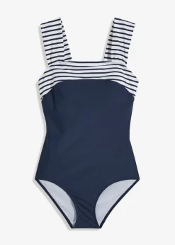 Mujer bonprix bonprix Bañador con efecto moldeador medio y tirantes anchos