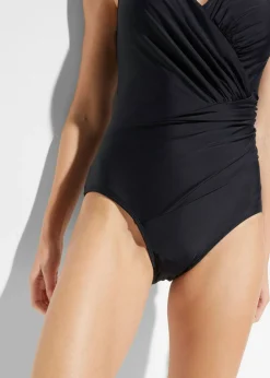 Mujer bonprix bonprix Bañador con efecto moldeador medio y efecto cruzado