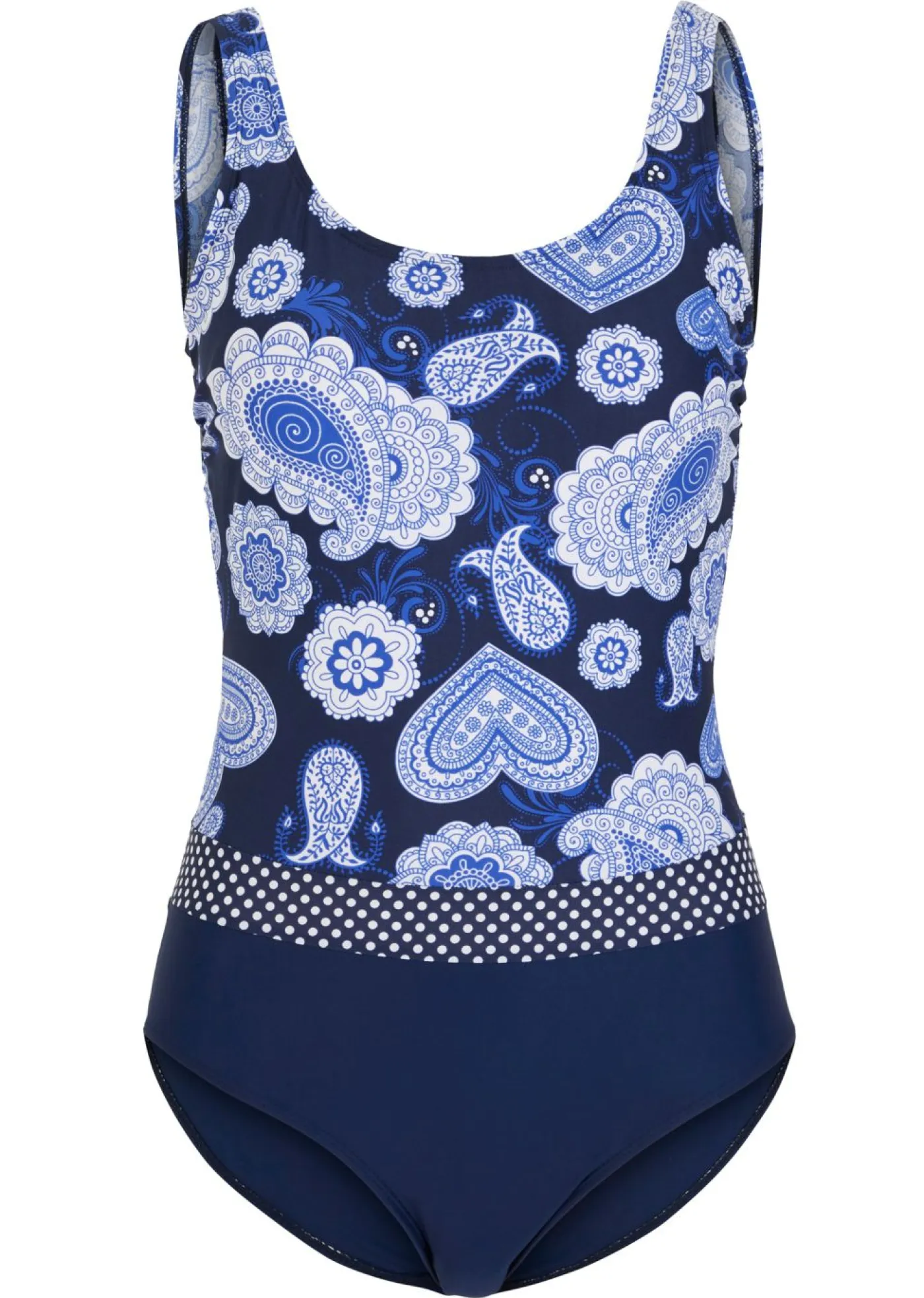 bonprix bonprix Vestidos Moldeadores|Bañadores>Bañador con efecto moldeador medio Azul-blanco