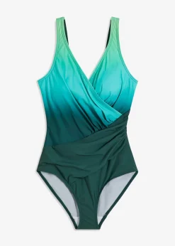 Mujer bonprix bonprix Bañador con efecto moldeador medio y efecto cruzado