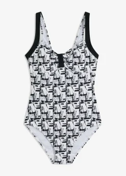 bonprix bonprix Vestidos Moldeadores|Bañadores>Bañador con efecto reductor, nivel 3 Blanco-negro de rayas
