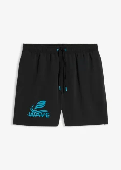 bonprix bonprix Trajes De Baño|Ropa De Playa>Bañador con estampado Negro-turquesa oscuro