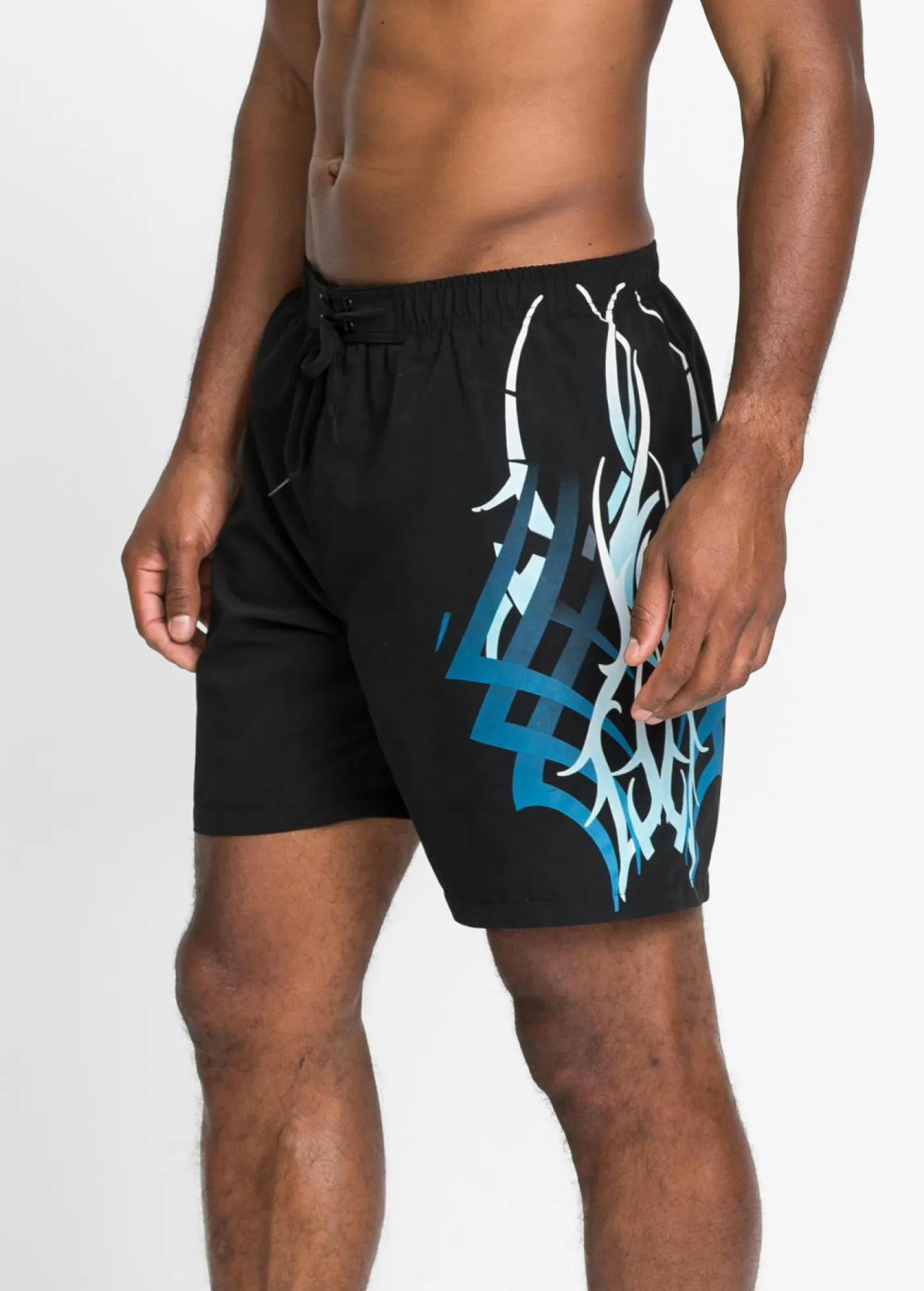 bonprix bonprix Trajes De Baño|Ropa De Playa>Bañador con estampado llamativo Negro-azul estampado