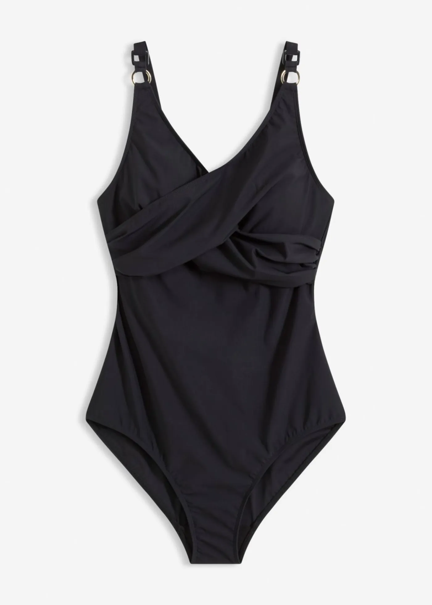 bonprix bonprix Vestidos Moldeadores|Novedades>Bañador con gran efecto moldeador y aspecto cruzado Negro