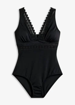 bonprix bonprix Bañadores>Bañador con insertos cortados con láser Negro