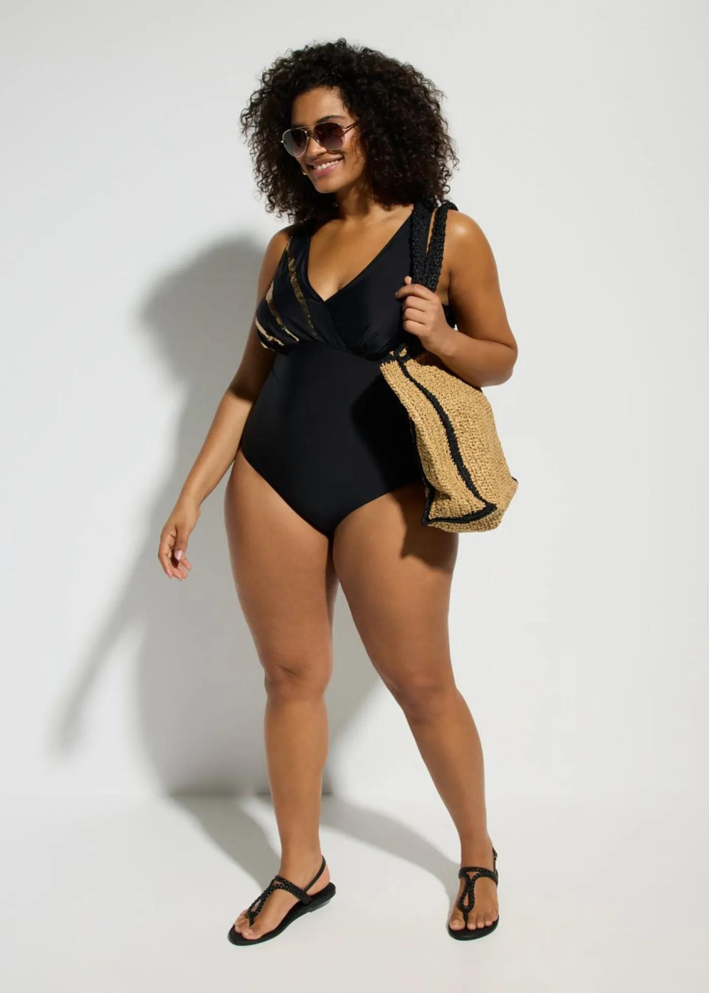 Mujer bonprix bonprix Bañador con lentejuelas